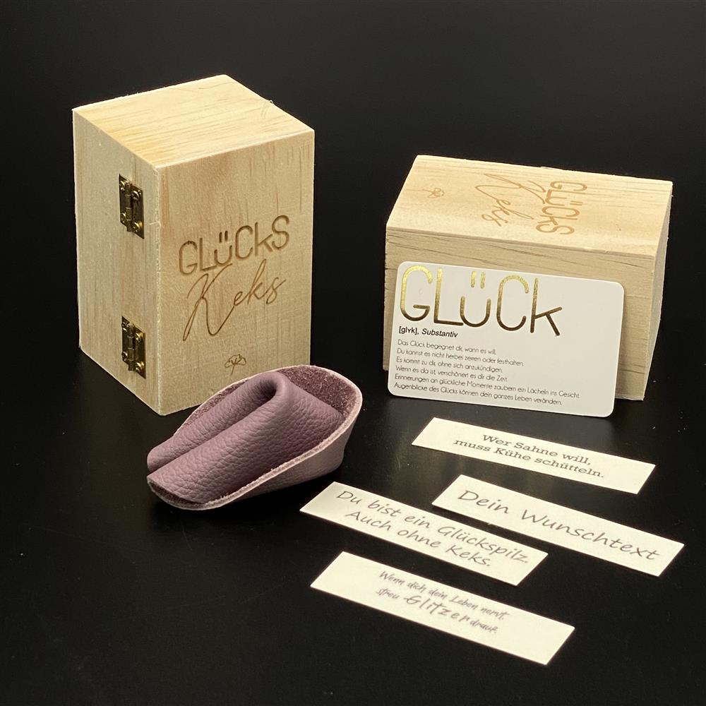 Glückskeks aus Leder