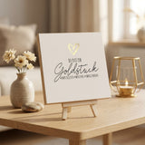 Wooden Block - Goldstück mit Goldprägung