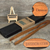 Grillzange, kirsche, 42 cm, Jagdgriller, personalisierbar