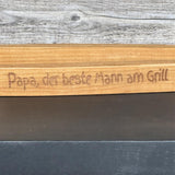 Grillzange, kirsche, 42 cm, Papa, der beste Mann am Grill, personalisierbar