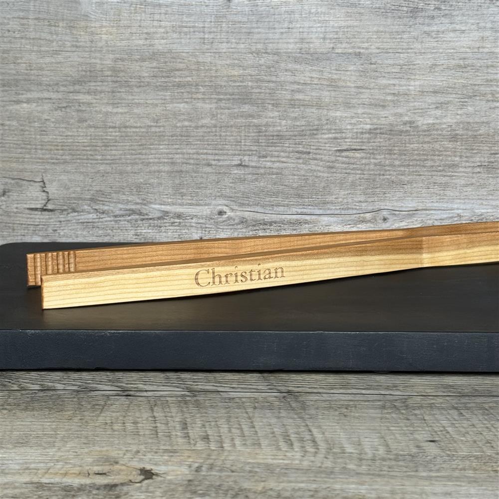 Grillzange, kirsche, 42 cm, personalisierbar