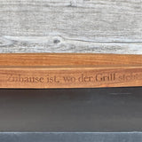 Grillzange, kirsche, 55 cm, Zuhause ist wo der Grill steht, personalisierbar