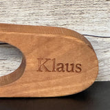 Grillzange, kirsche, 55 cm, Zuhause ist wo der Grill steht, personalisierbar