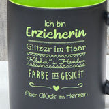 Keramiktasse - Ich bin Erzieherin, personalisierbar