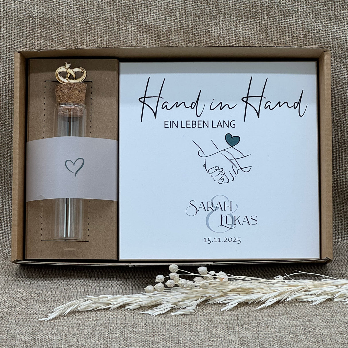 Geschenkset Hochzeit, personalisiert