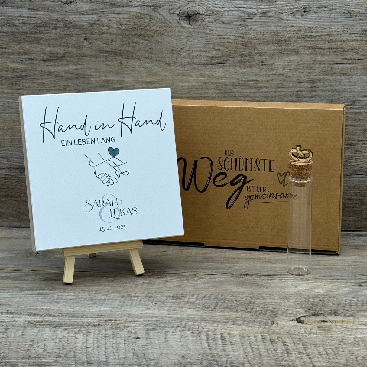 Geschenkset Hochzeit, personalisiert