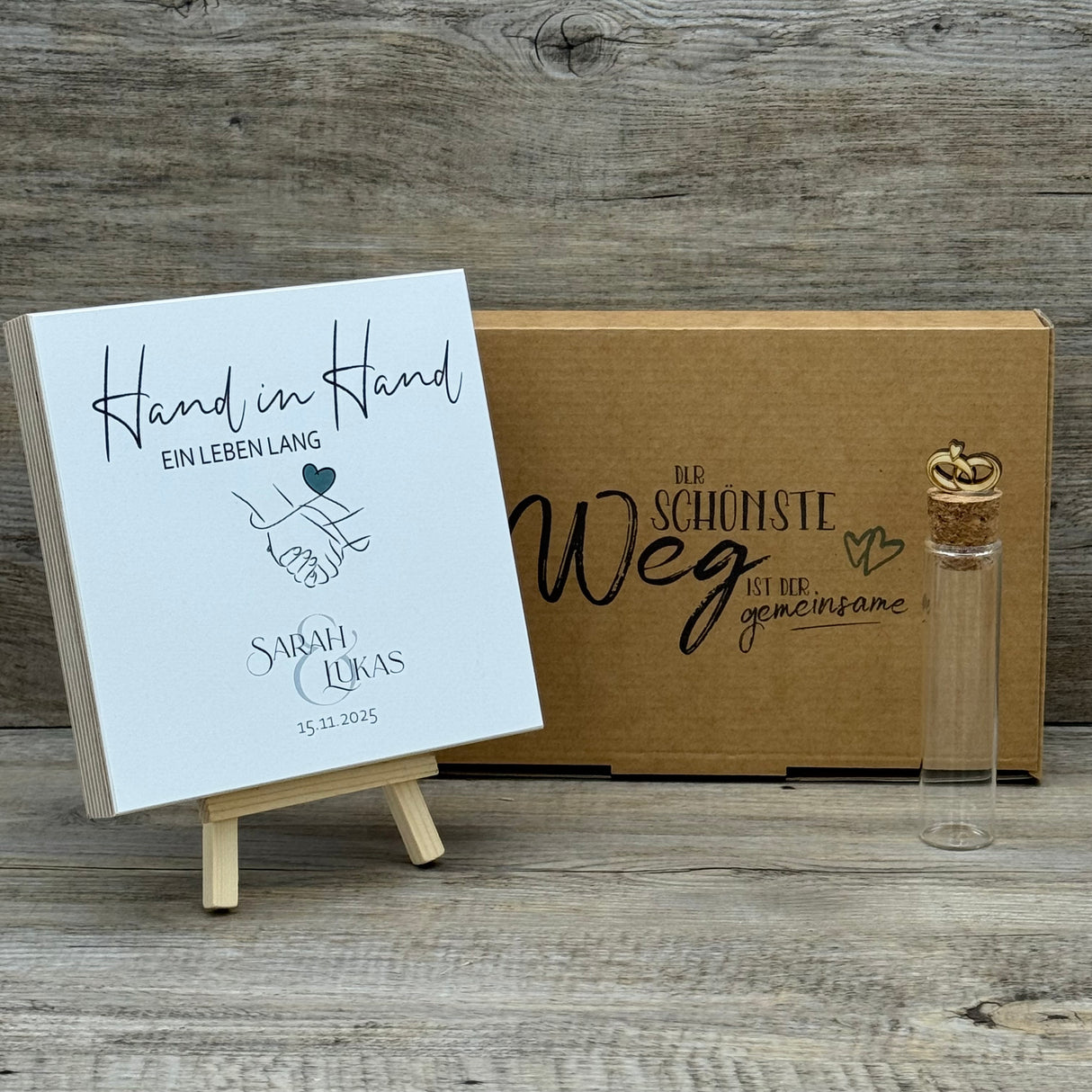 Geschenkset Hochzeit, personalisiert