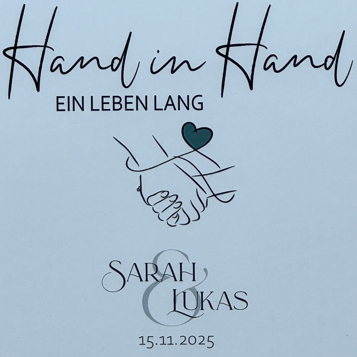 Wooden Block - Hand in Hand