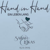 Wooden Block - Hand in Hand