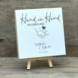 Wooden Block - Hand in Hand