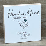 Wooden Block - Hand in Hand