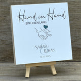 Wooden Block - Hand in Hand
