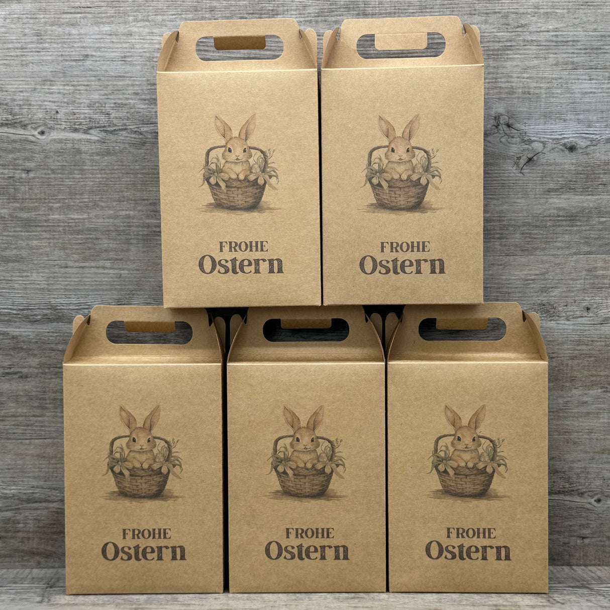 Giebelverpackung groß, Frohe Ostern, 5 Stück