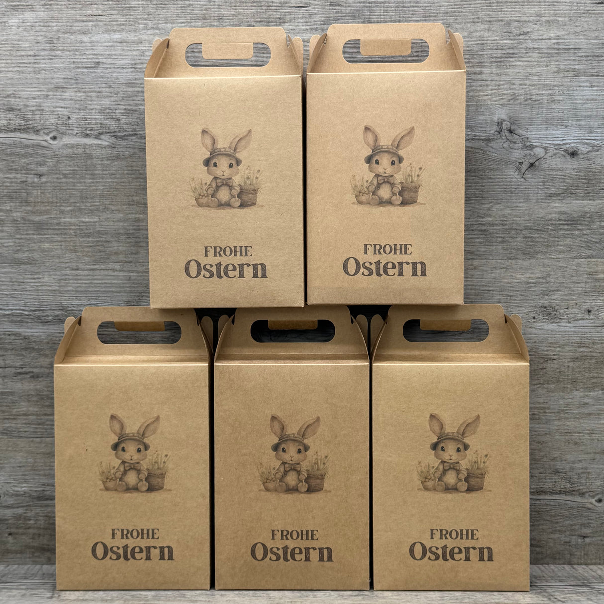 Giebelverpackung groß, Frohe Ostern, 5 Stück