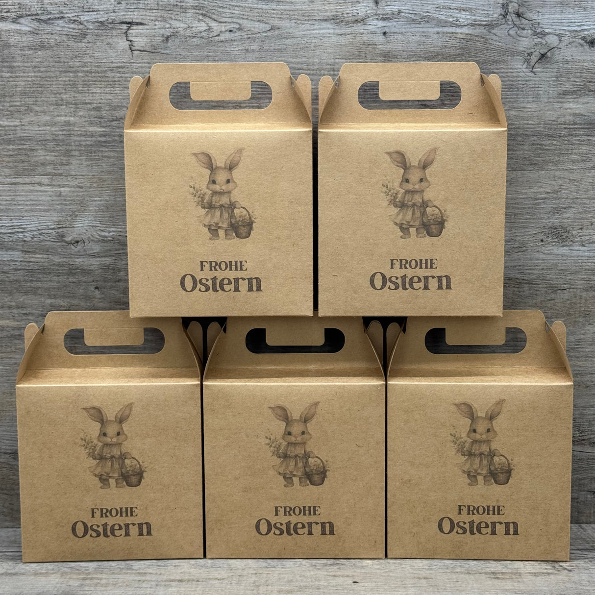 Giebelverpackung klein, Frohe Ostern, 5 Stück