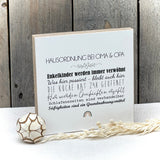 Wooden Block - Hausordnung bei Oma & Opa