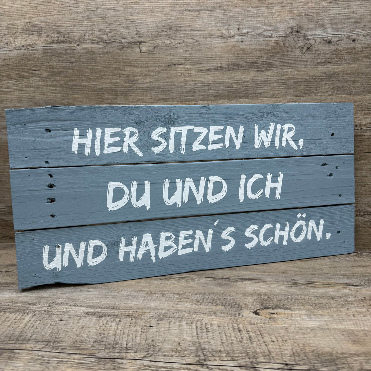 Holzschild 'Du und ich'