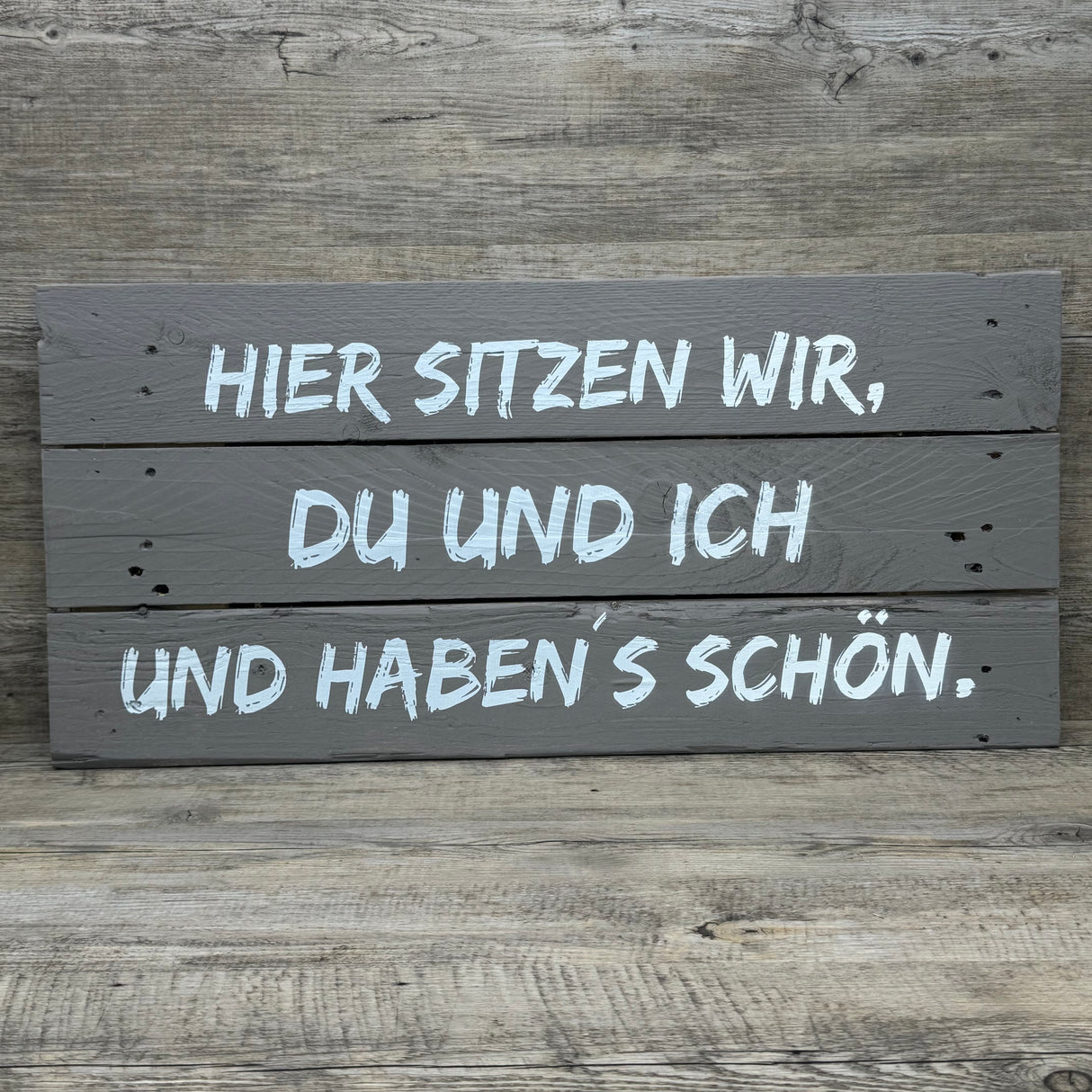 Holzschild 'Du und ich'