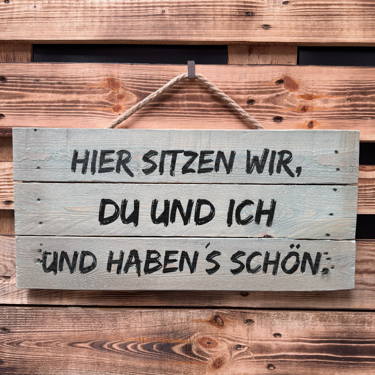 Holzschild 'Du und ich'
