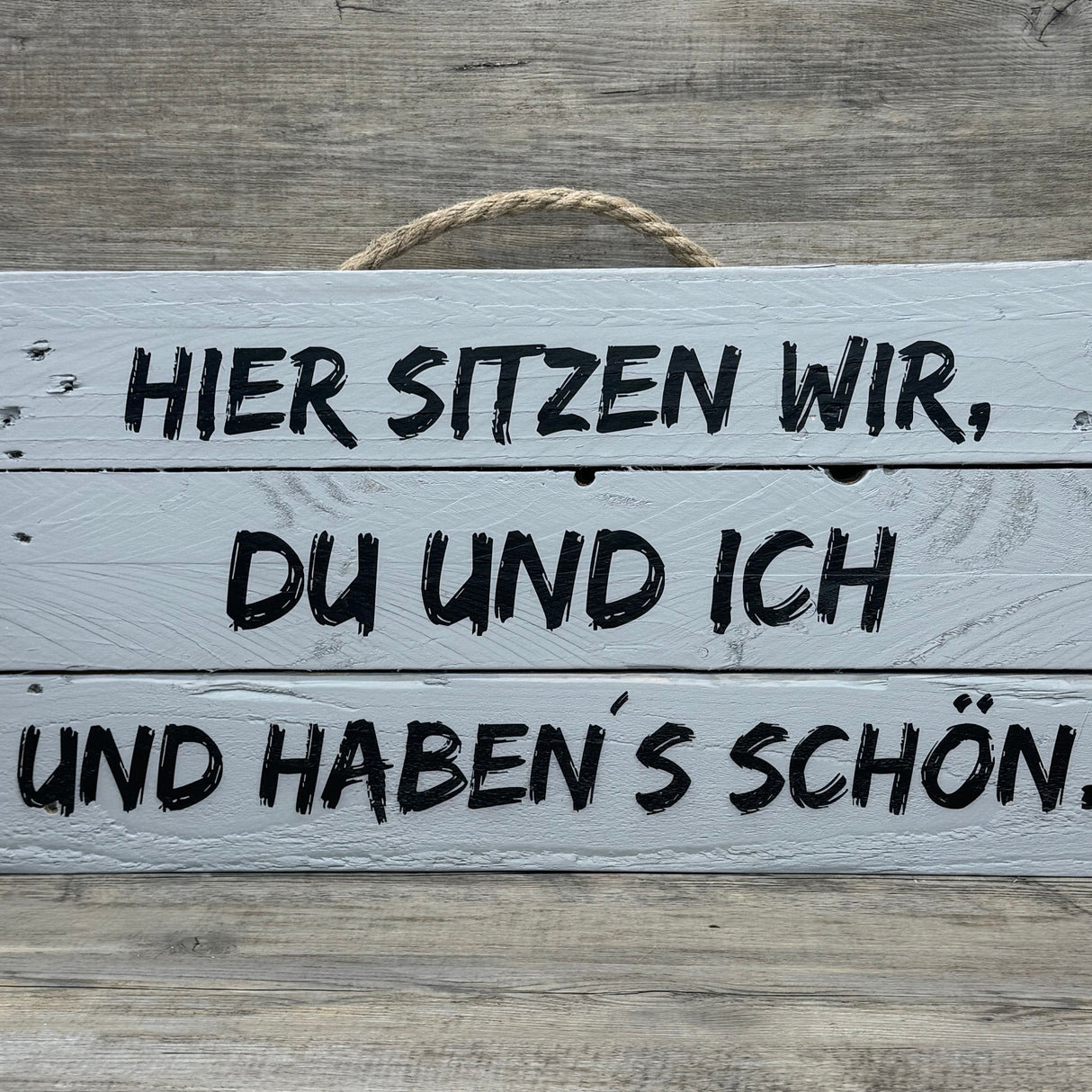Holzschild 'Du und ich'