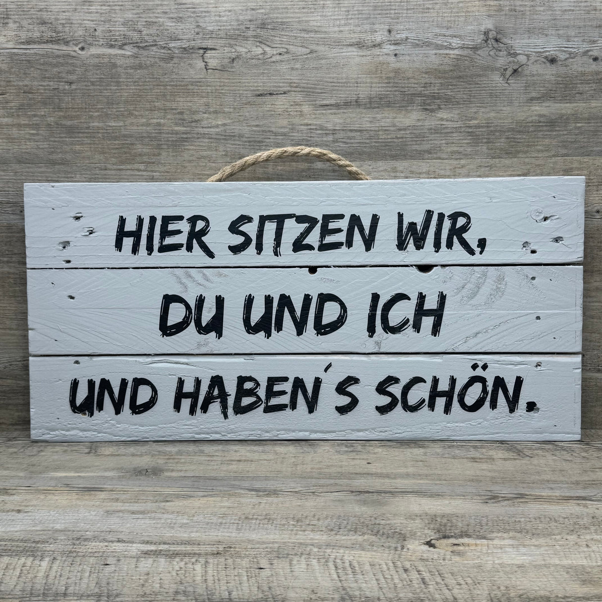 Holzschild 'Du und ich'
