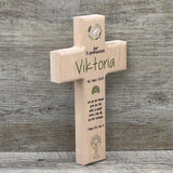 Holzkreuz, Firmung - Taube personalisiert