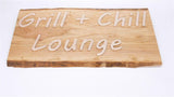 Holzschild Grill + Chill Lounge
