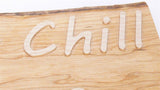 Holzschild Grill + Chill Lounge