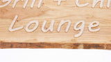 Holzschild Grill + Chill Lounge