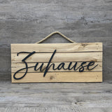 Holzschild Zuhause - Koordinaten
