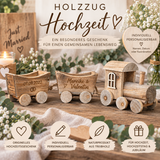Holzzug Hochzeit aus Treibholz | personalisiert