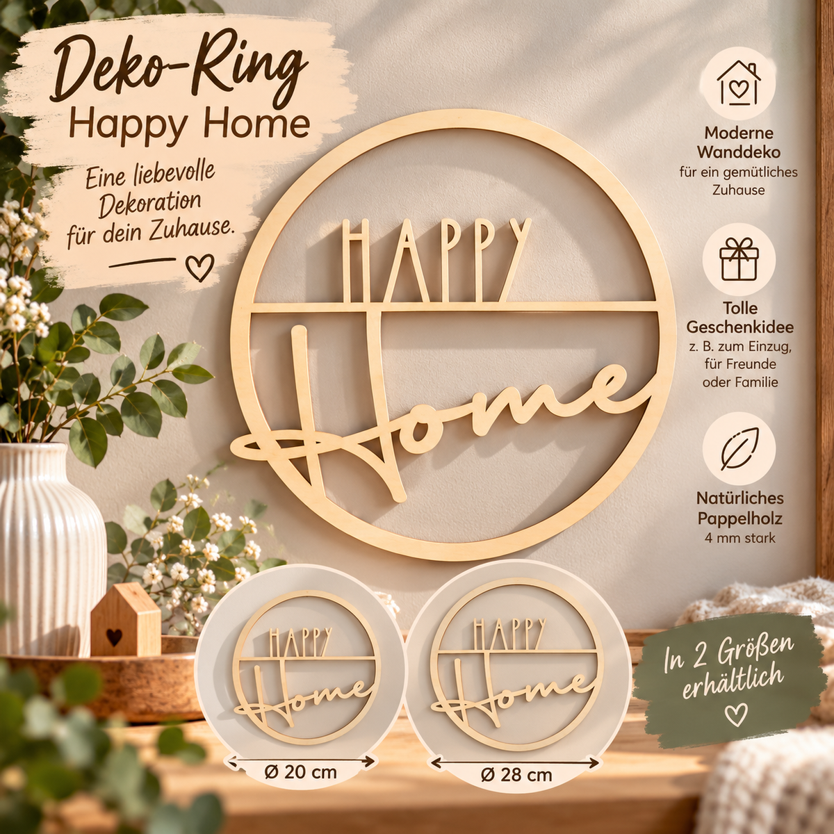 Deko Ring - Happy Home