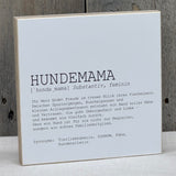 Wooden Block - Hundemama, personalisierbar