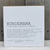 Wooden Block - Hundemama, personalisierbar