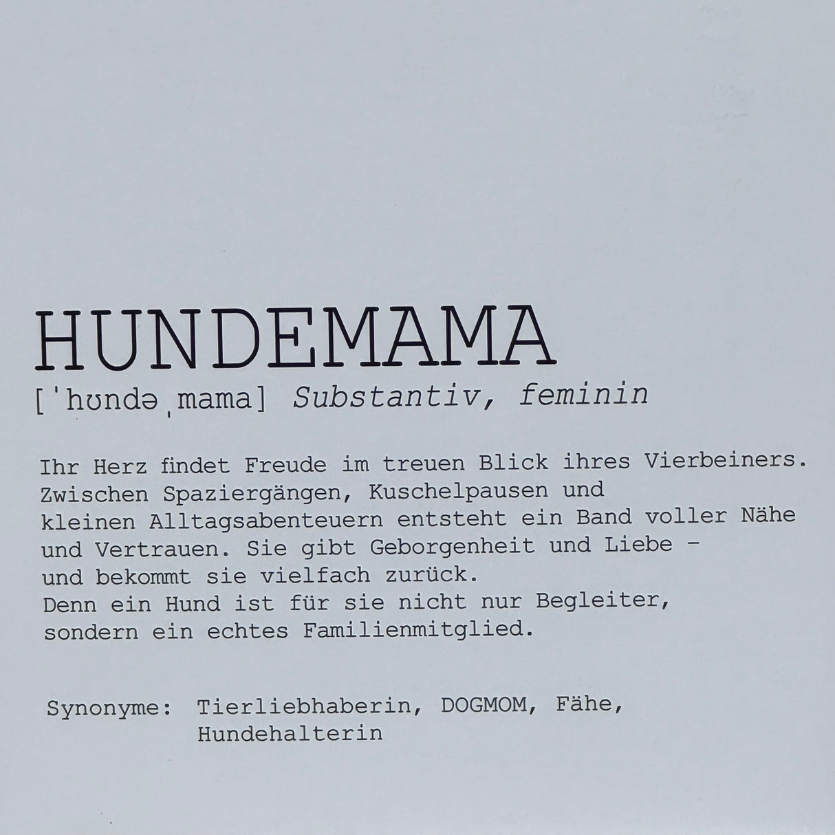 Wooden Block - Hundemama, personalisierbar