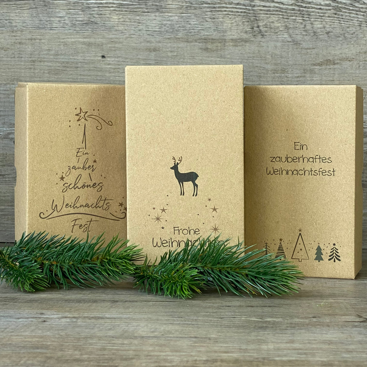 Geschenkverpackung Weihnachten 16 x 9 x 5cm, 5 Stück