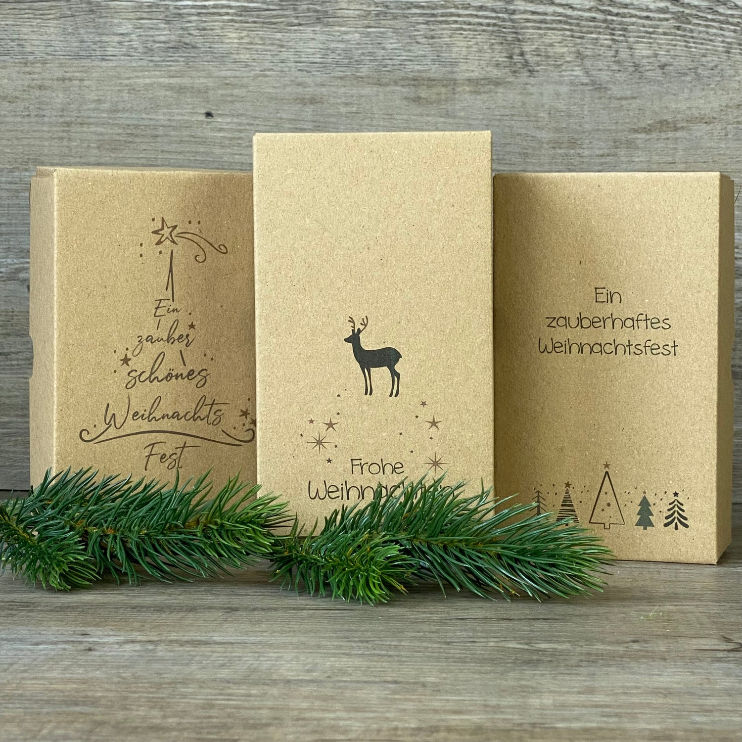 Geschenkverpackung Weihnachten 16 x 9 x 5cm, 5 Stück