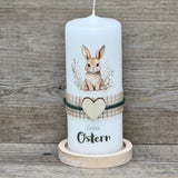 Stumpenkerze Frohe Ostern, Osterhase