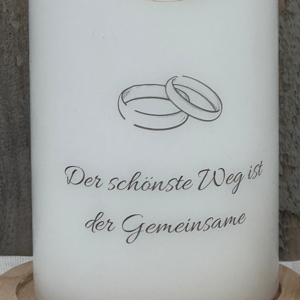Personalisierte Hochzeitskerze mit Namen & Datum
