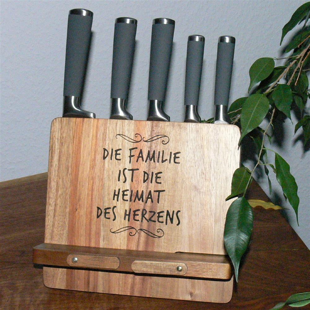 Kochbuchständer Messerblock
