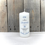 Personalisierte Kommunionskerze - Fisch