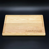 Schneidbrett Kernesche mit Saftrille, 30 x 20 cm