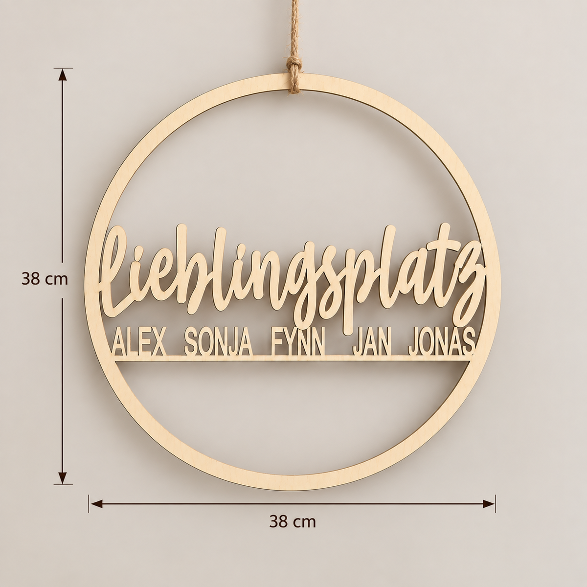 Deko Ring - Lieblingsplatz | personalisiert