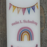 Kerze zur Einschulung - Mein 1. Schultag