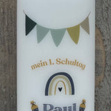Kerze zur Einschulung - Mein 1. Schultag