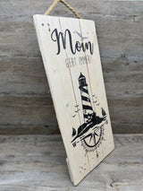 Holzschild Moin geht immer - Leuchtturm