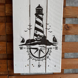Holzschild Moin geht immer - Leuchtturm