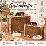 Geschenkkoffer lederoptik, neutral - originelle Geschenkverpackung