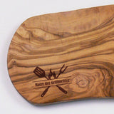 Schneidebrett Olivenholz Naturschnitt 40-44 cm Grilmmeister