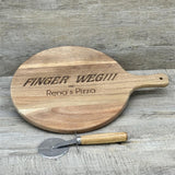Pizzabrett - Finger weg, personalisierbar